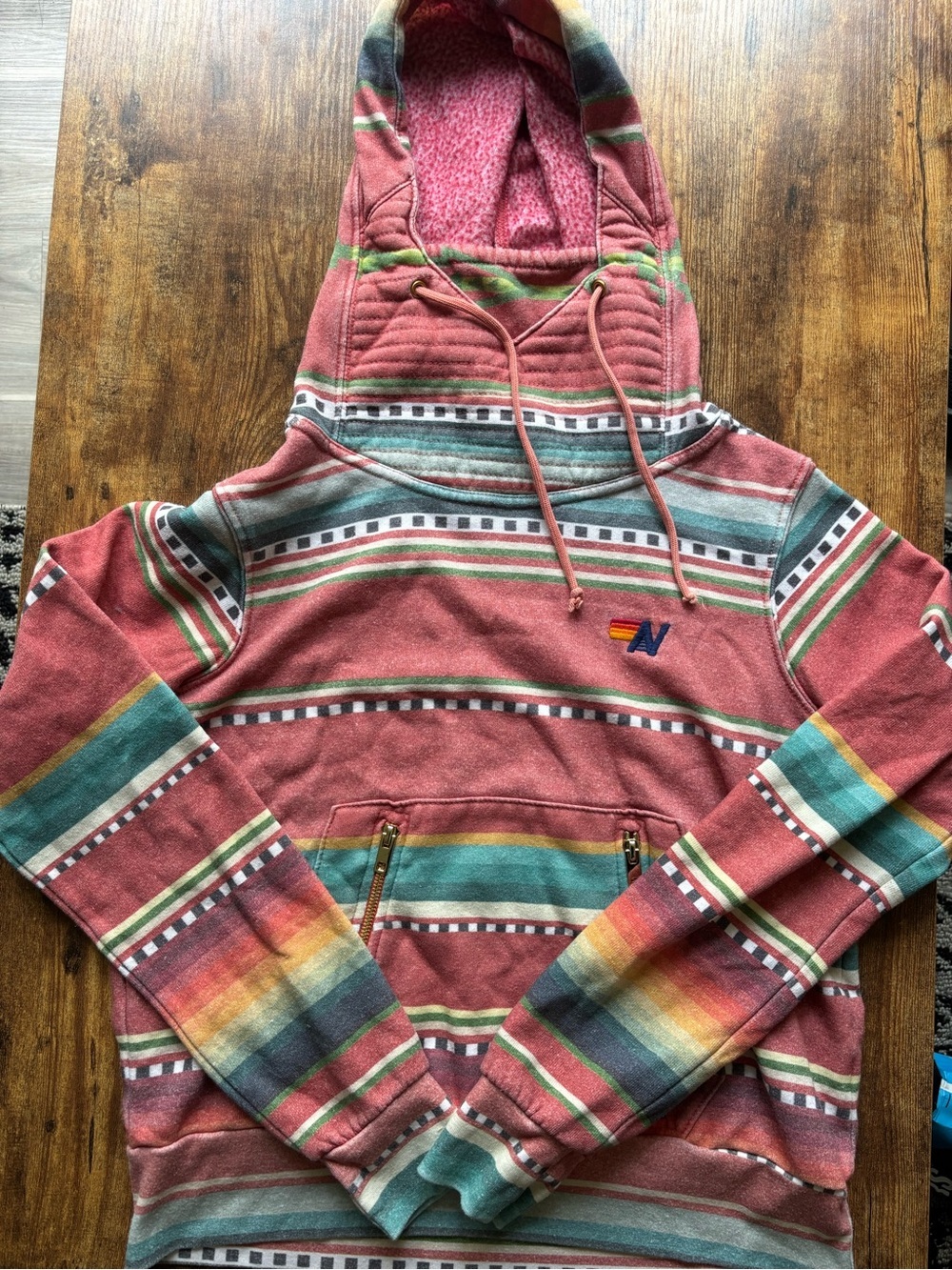 Aviator Nation Serape Tulum Ninja Hoodie RARE XS